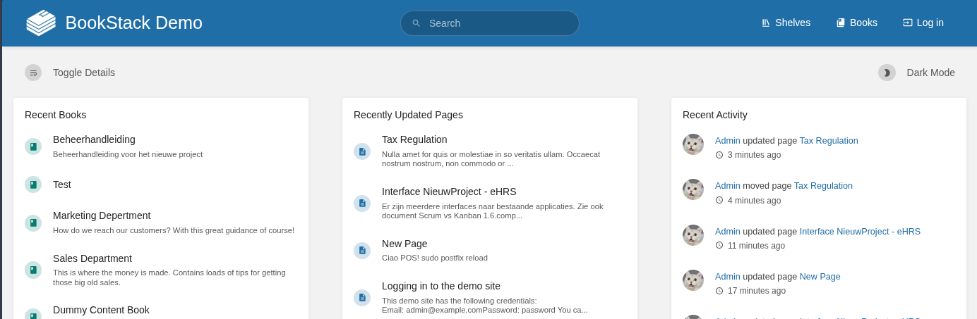 BookStack knowledge base